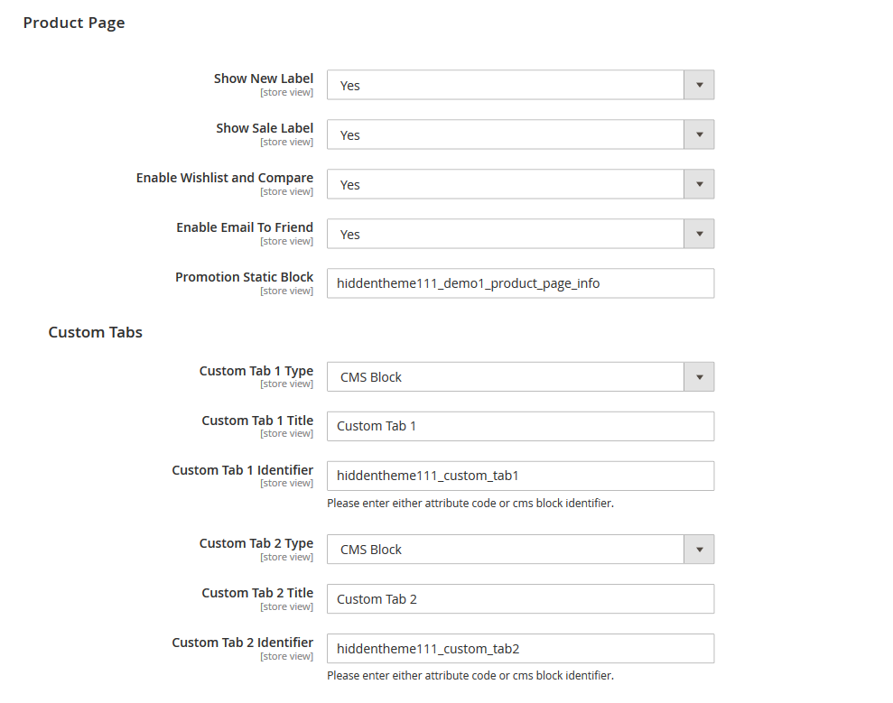 AutoStore - Product Page Configuration