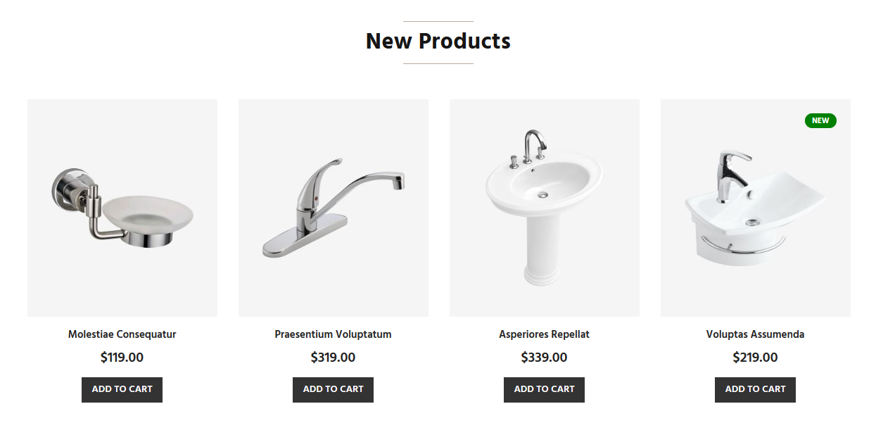 Bathware - Homepage New Product Widget
