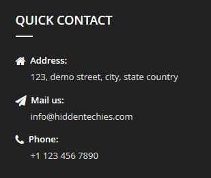 Bentriz - Footer 1st Columns