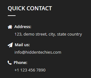 Bentriz - Footer 4th Columns