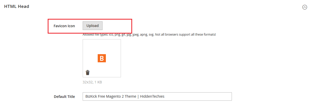 Bentriz - Change Favicon