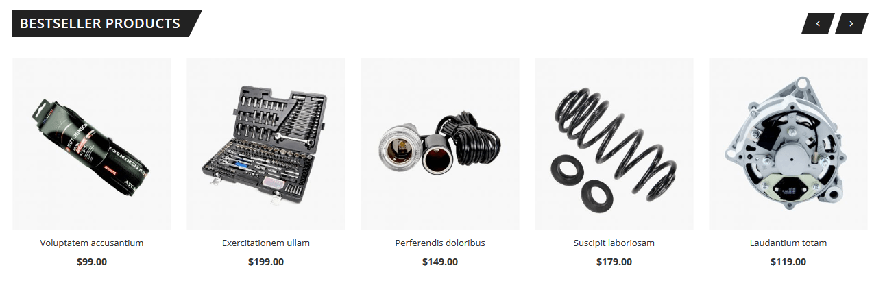 Bentriz - Homepage Featured Product Widget