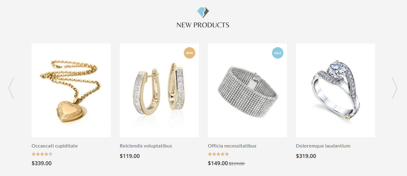 Blue Diamond - Homepage New Product Widget