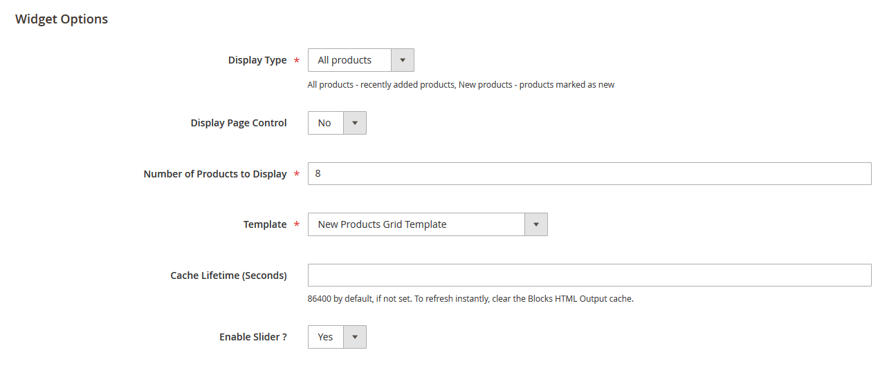 Blue Diamond - Homepage Insert New Product Widget