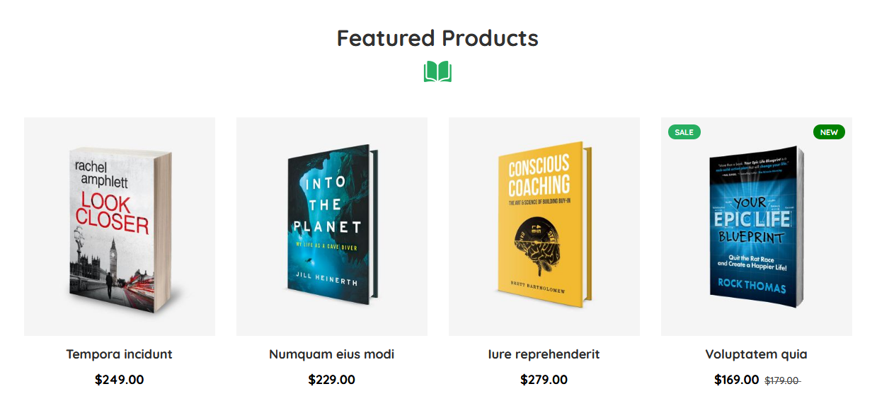 BookBazar - Homepag Featured Product Widget