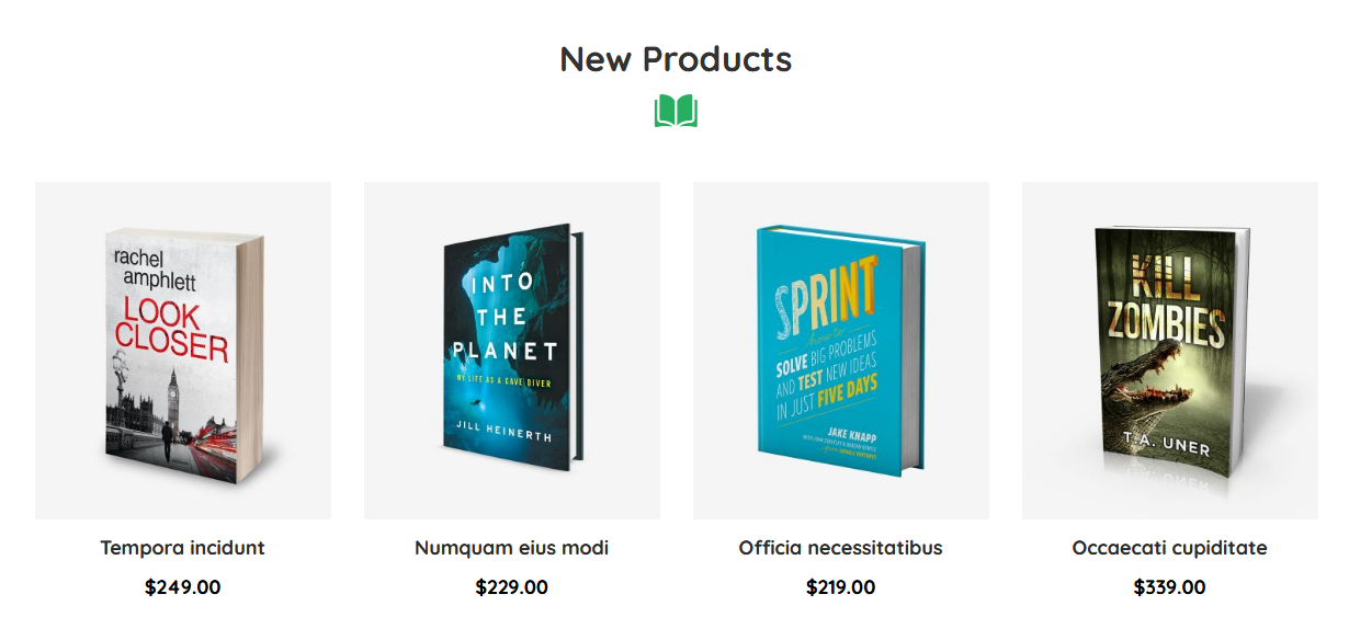 BookBazar - Homepage New Product Widget