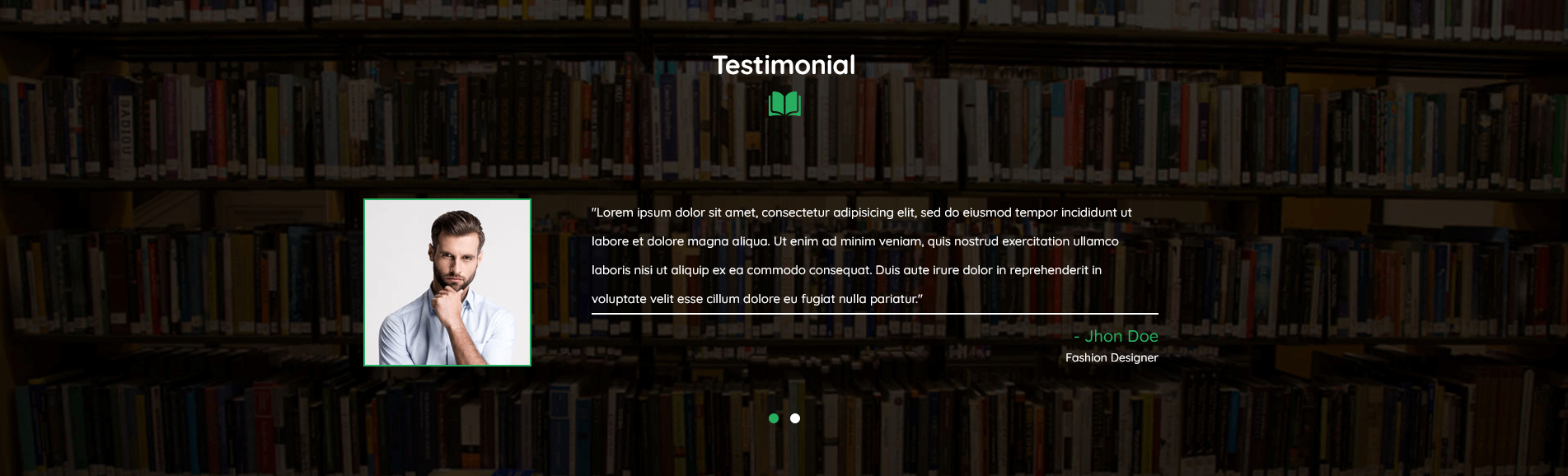 BookBazar - Home Testimonials