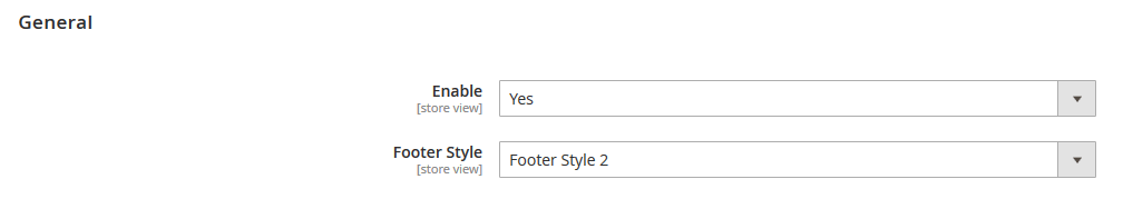 BookStore - Footer General Config