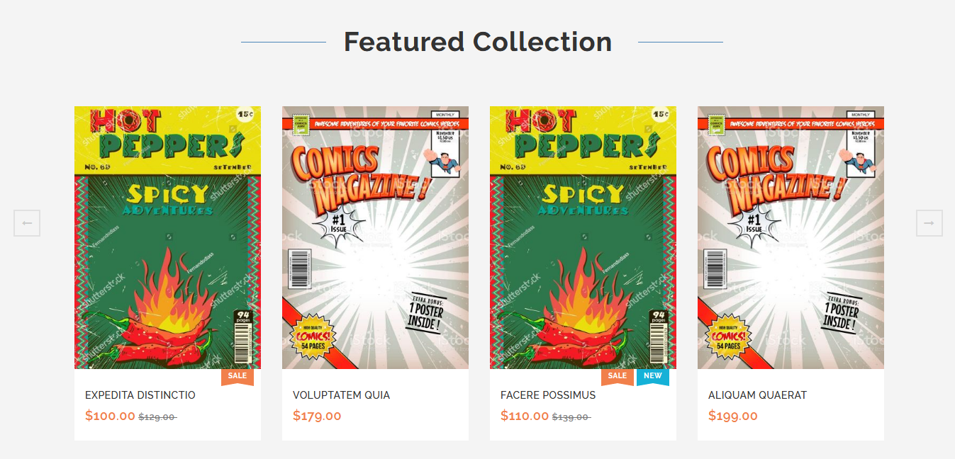 BookStore - Homepag Featured Product Widget