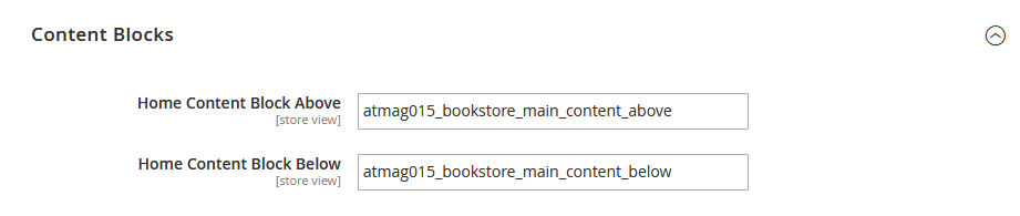 BookStore - Homepage Content Options