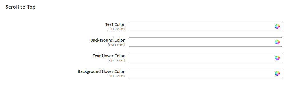 BookStore - Scroll top Top Color Config