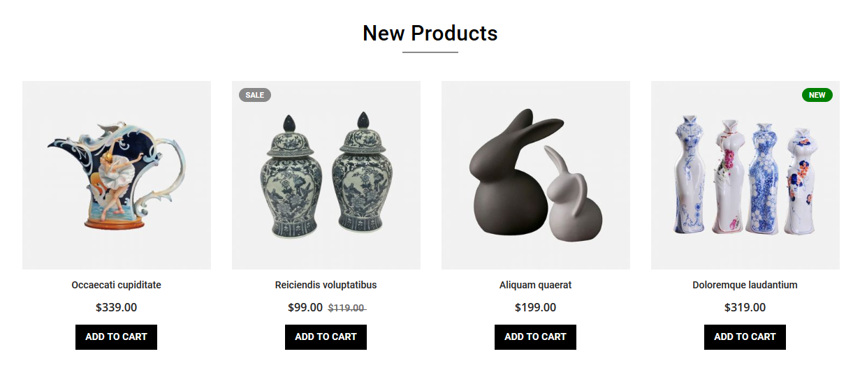 Ceramic World - Homepage New Product Widget