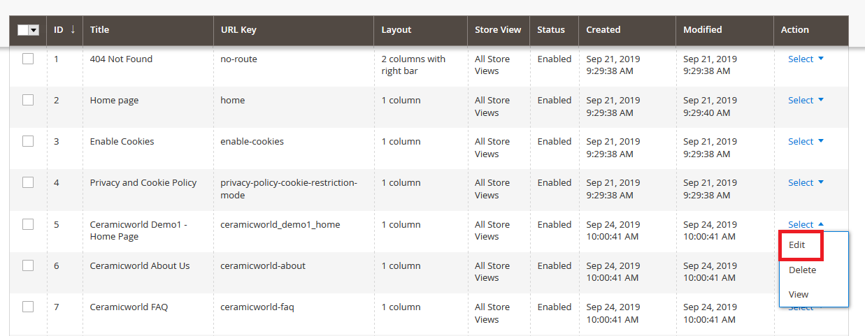 Ceramic World - Edit Home Page