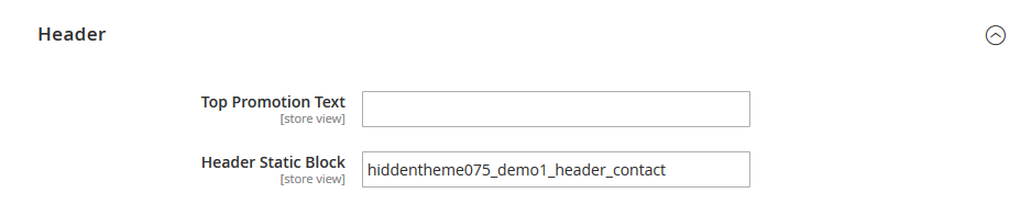 Ceramic World - Header Settings