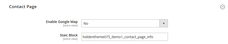 Ceramic World - Contact Page Settings