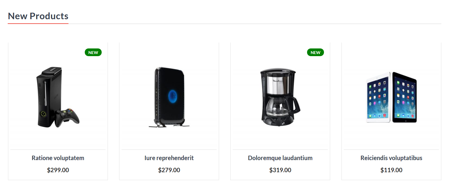Curve - Homepage New Product Widget