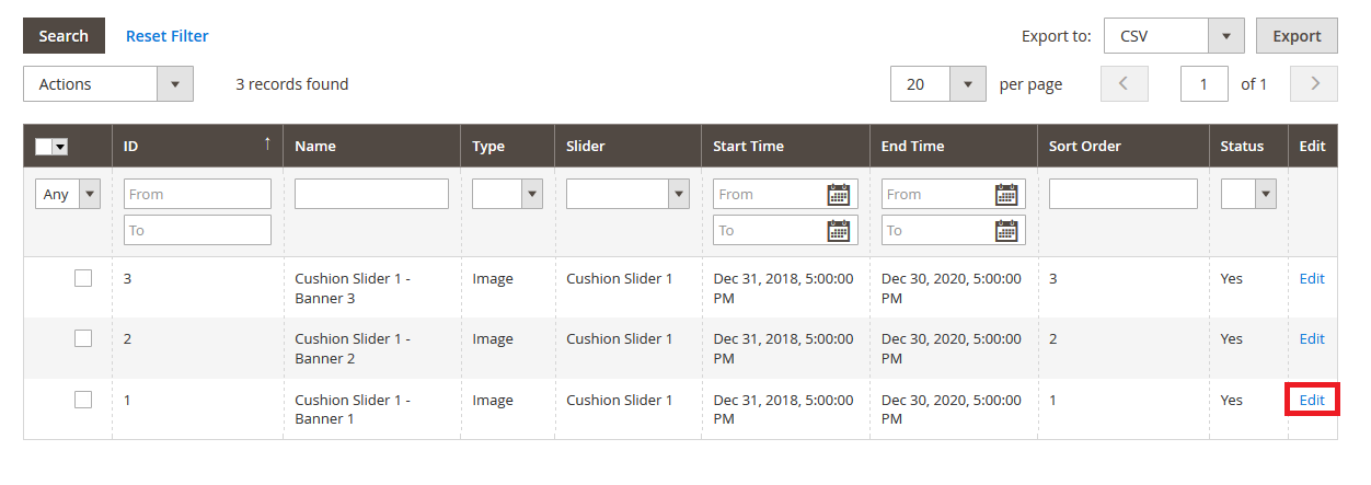 Cushion - Manage Banner