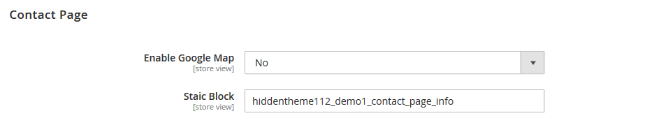 Decent - Contact Page Settings
