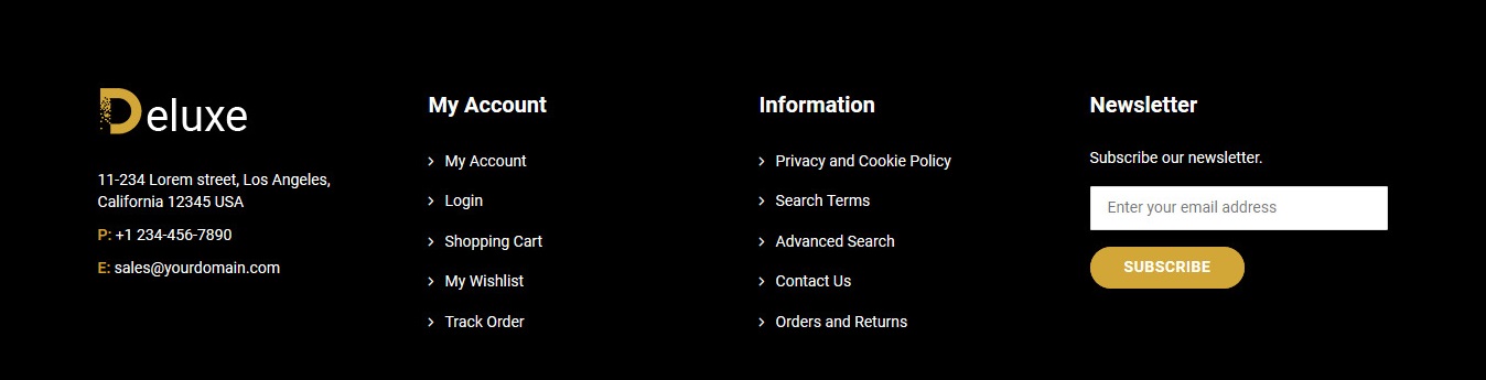 Deluxe  - Footer Columns Frontend