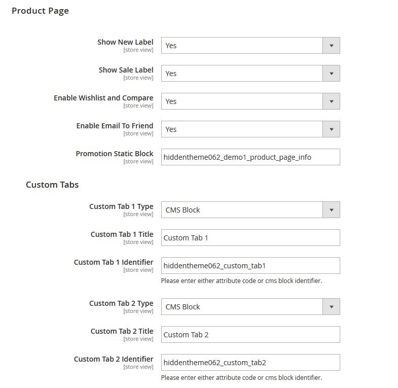 Deluxe  - Product Page Configuration
