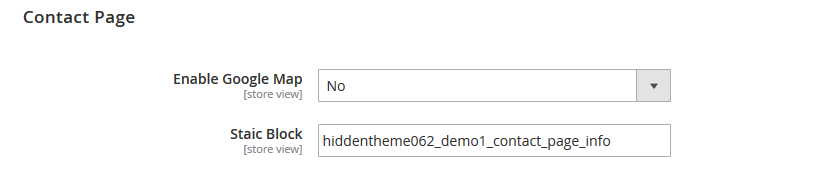 Deluxe  - Contact Page Settings