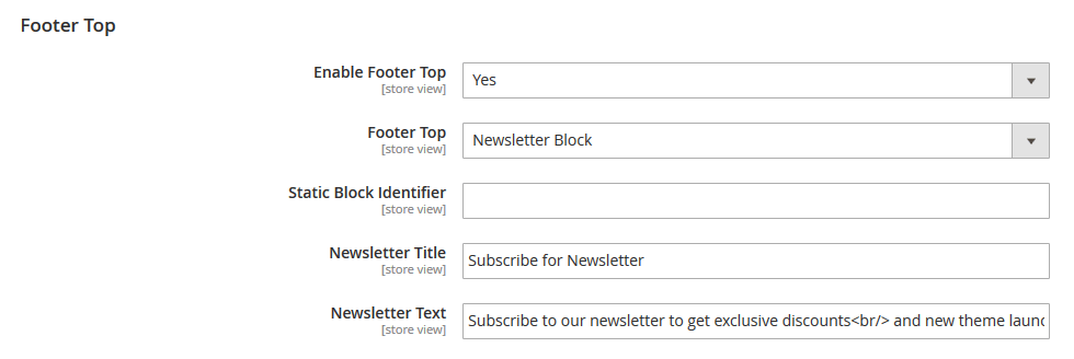 Ellon - Footer Top Mewsletter