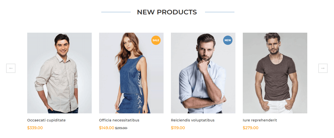 Ellon - Homepage New Product Widget