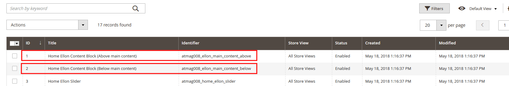 Ellon - Homepage Static Blocks