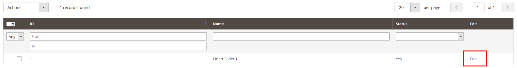 Emart - Manage Slider