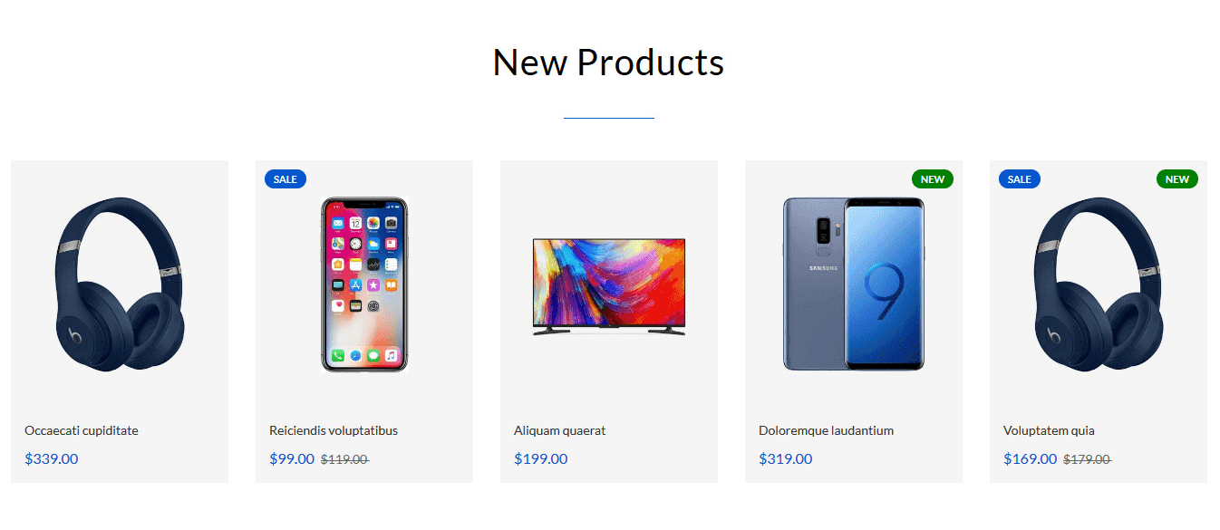 Espark - Homepage New Product Widget