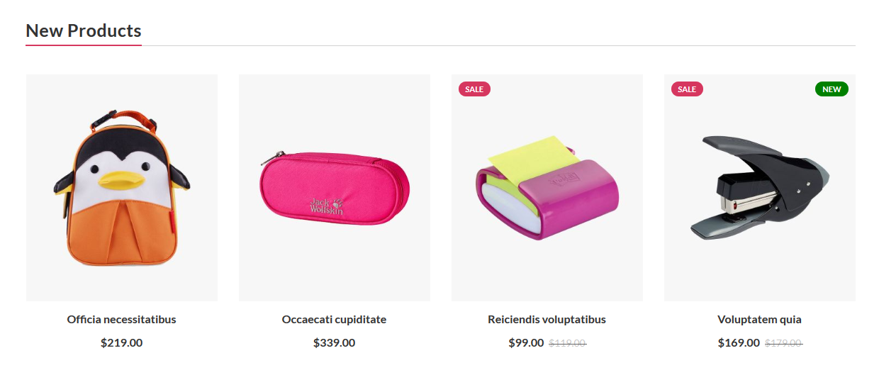 Evolve - Homepage New Product Widget