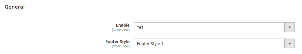 Fashiony - Footer General Config