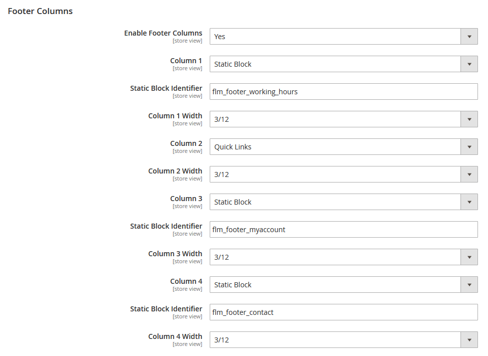 Fashiony - Footer Columns