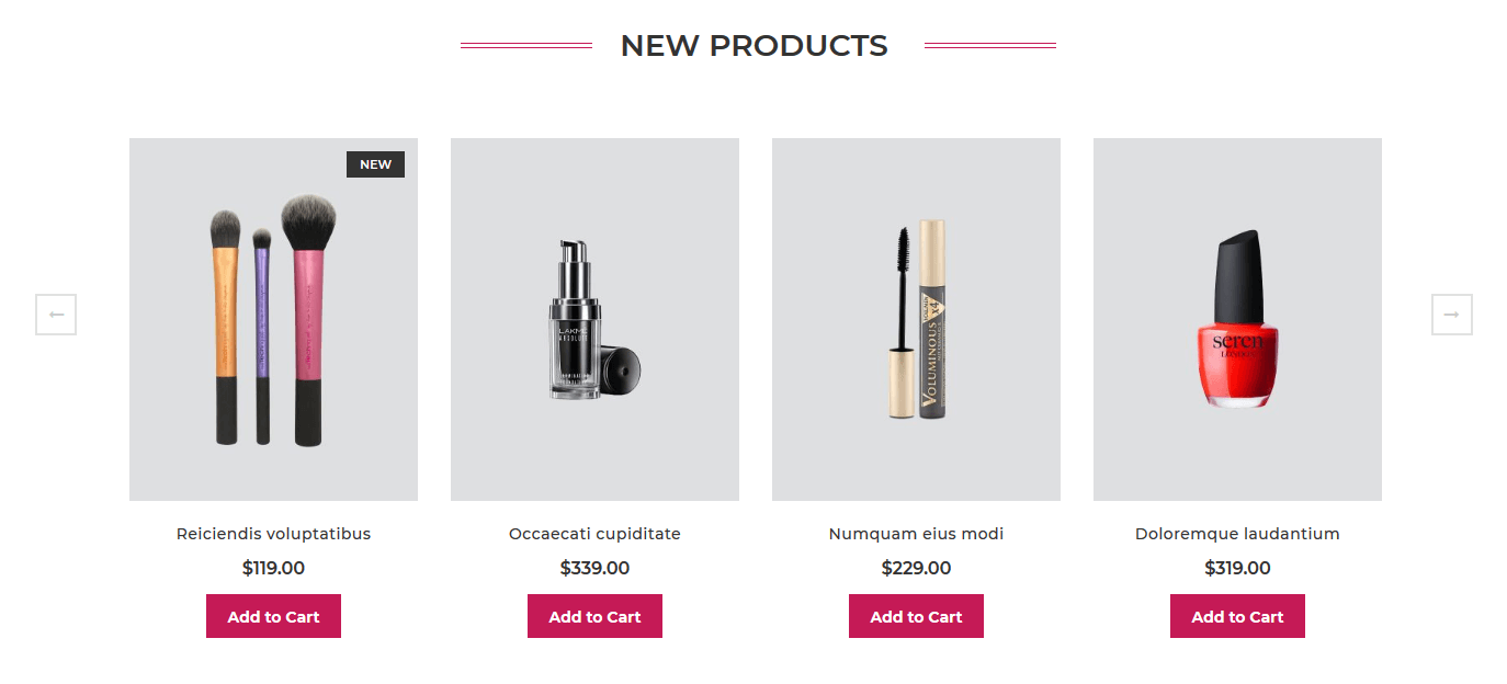 Fashiony - Homepage New Product Widget