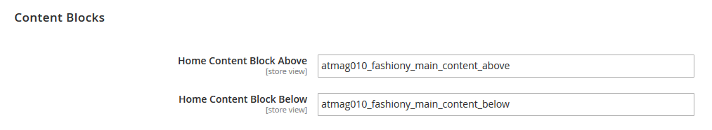 Fashiony - Homepage Content Options