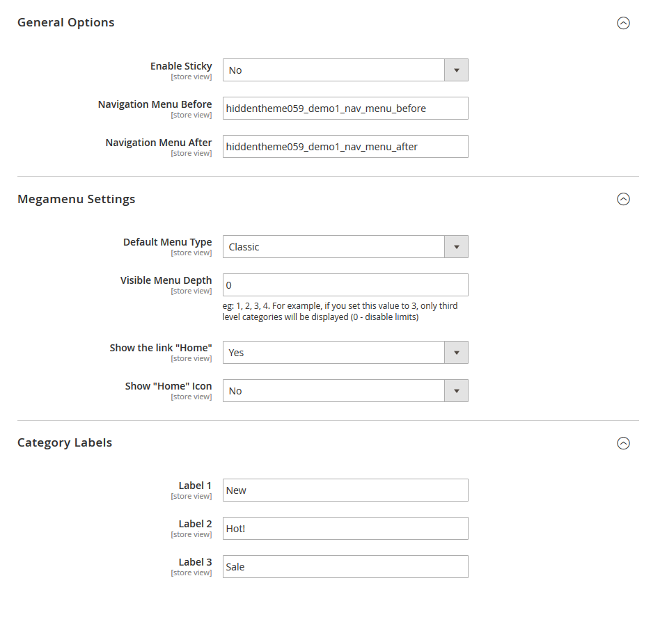 FastFood  - Menu Configuration