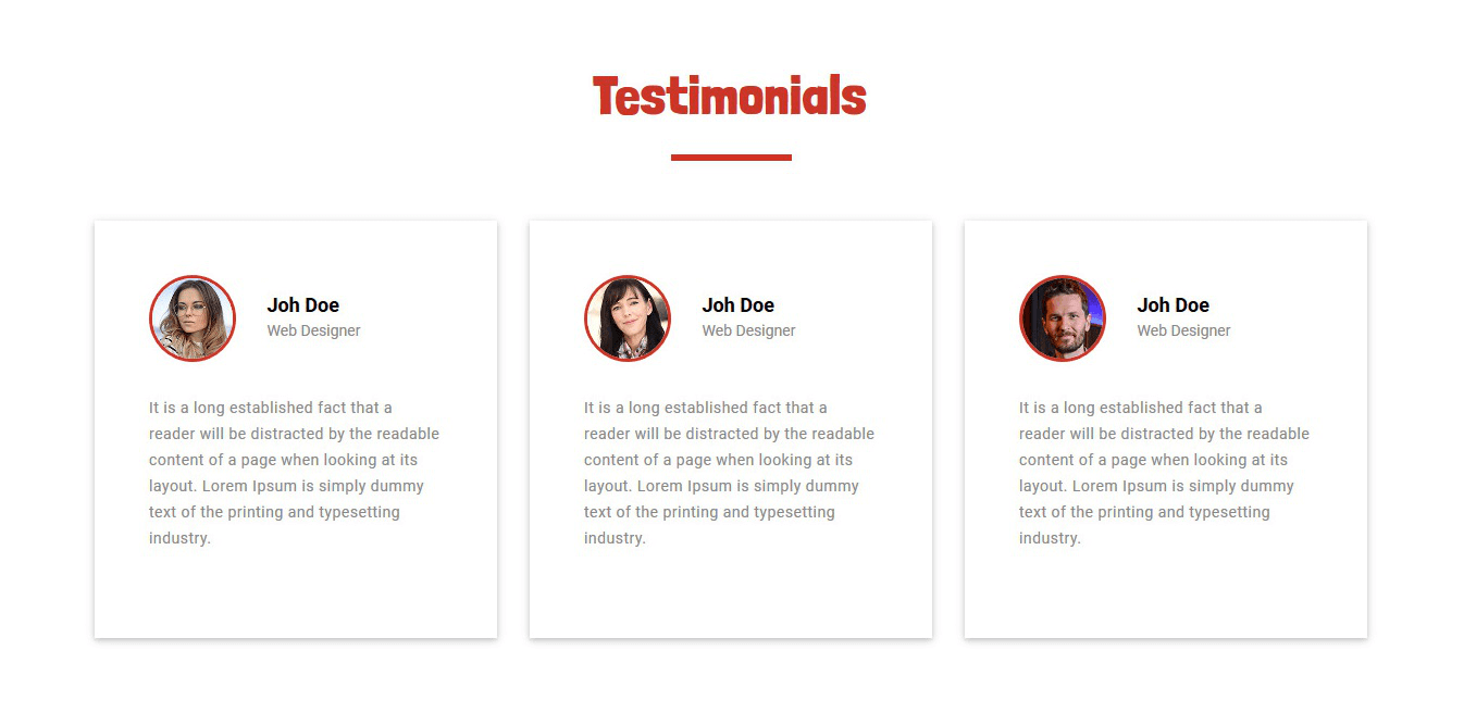 FastFood  - Home Testimonials