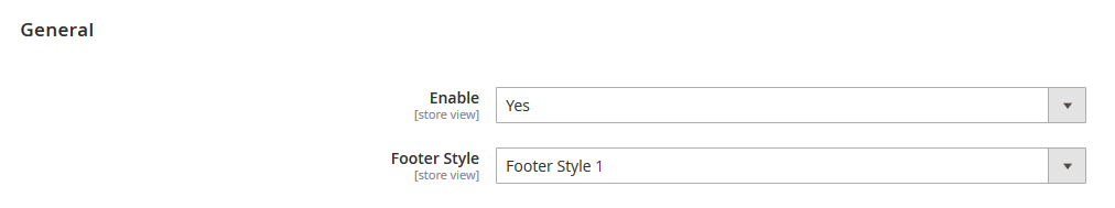 Foodline - Footer General Config
