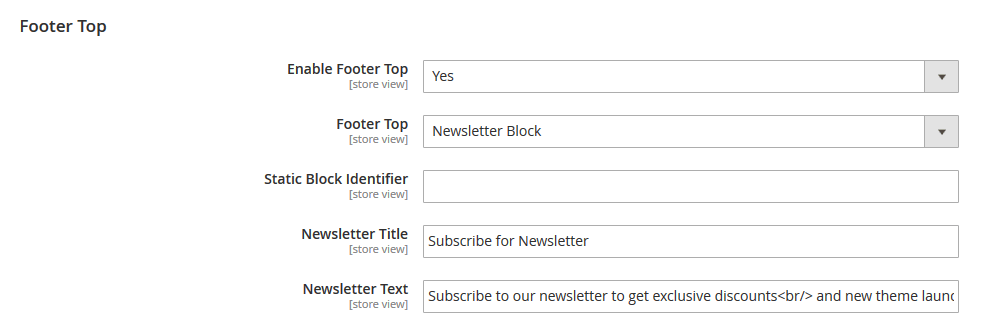 Foodline - Footer Top Mewsletter