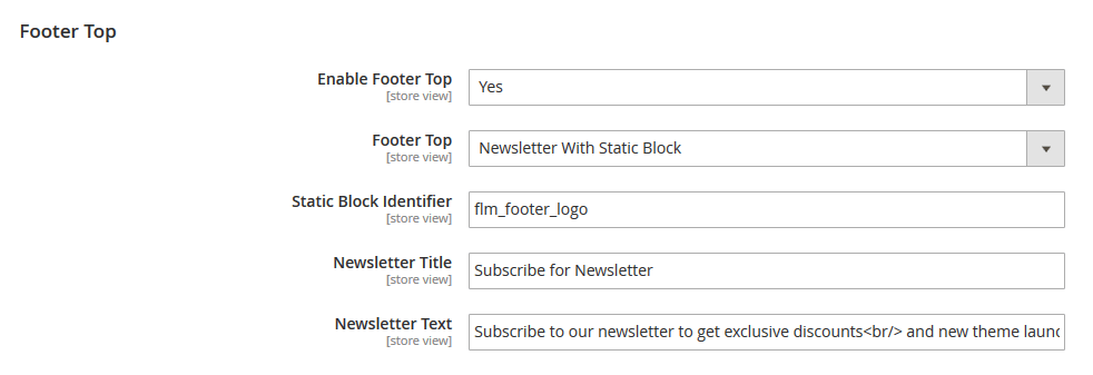 Foodline - Footer Top Mewsletter