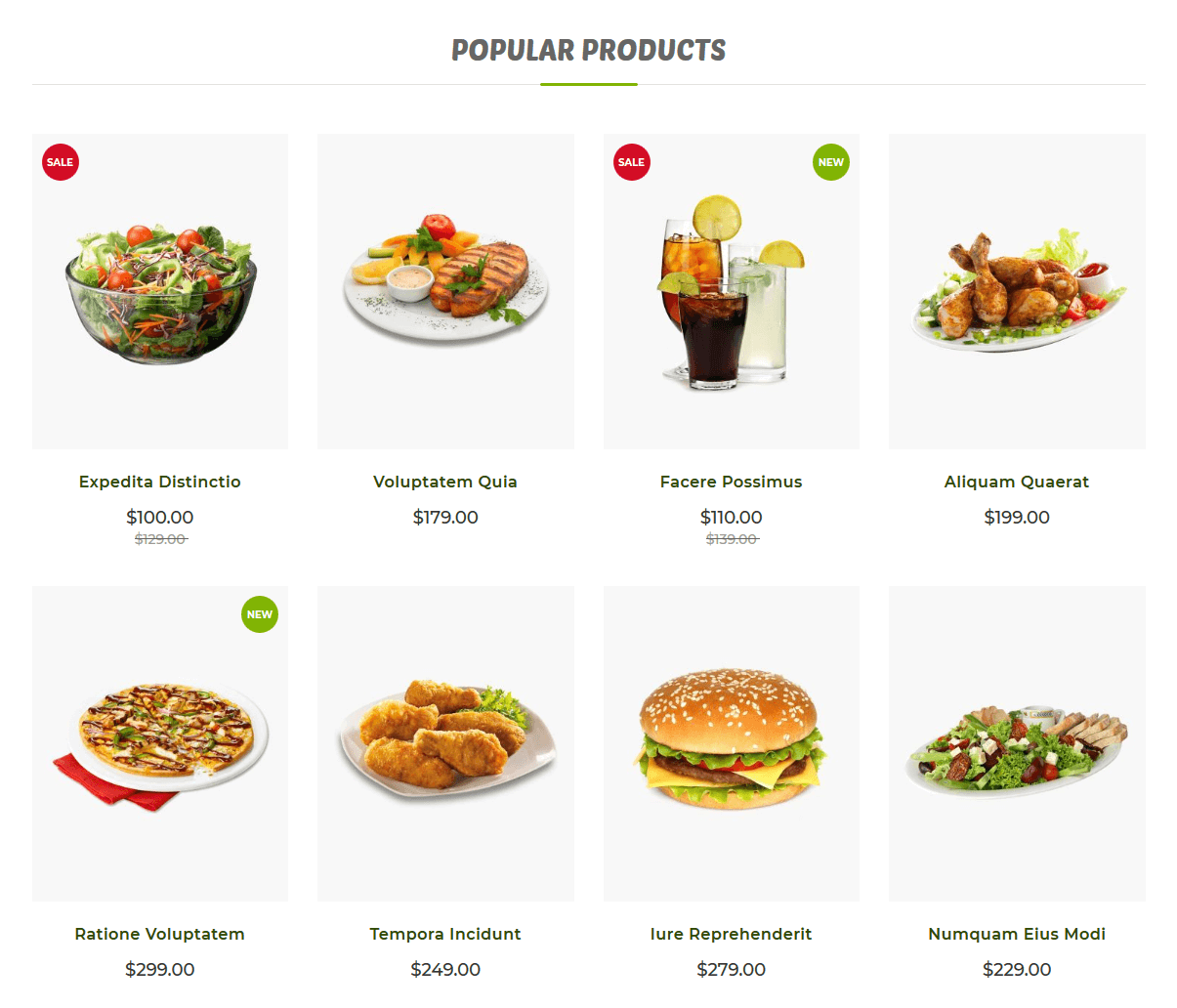 Foodline - Homepag Featured Product Widget