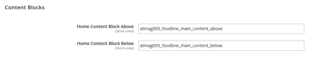 Foodline - Homepage Content Options