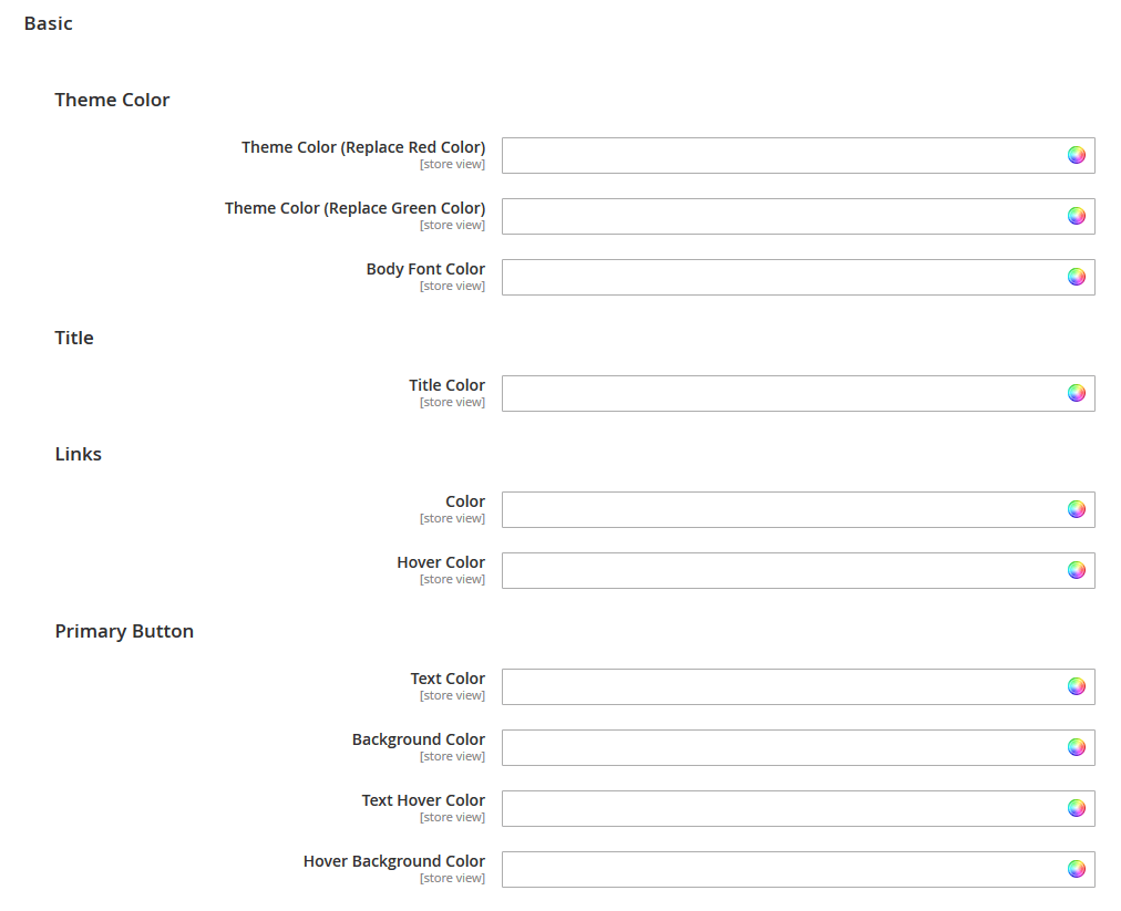 Foodline - Basic Color Config