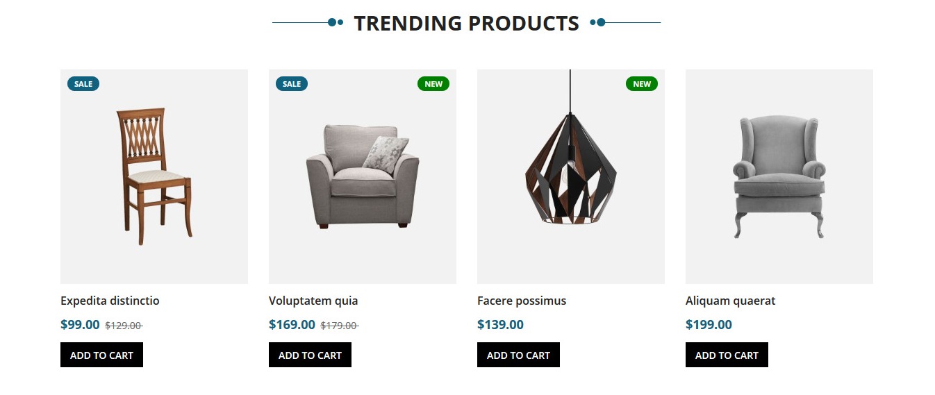 Furnesia - Homepag Featured Product Widget