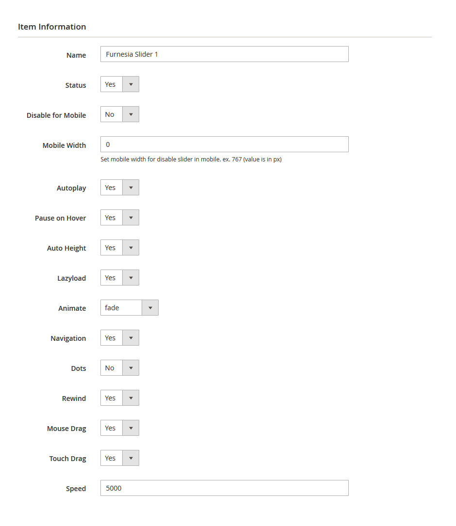 Furnesia - Edit Slider