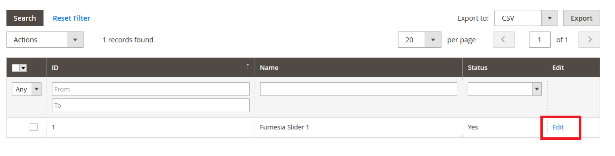 Furnesia - Manage Slider