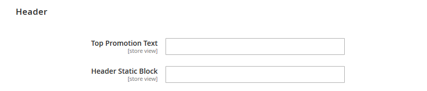Handmade Jewelry - Header Settings