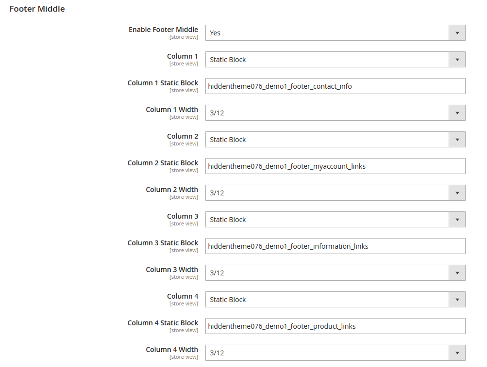 HandTool - Footer Columns