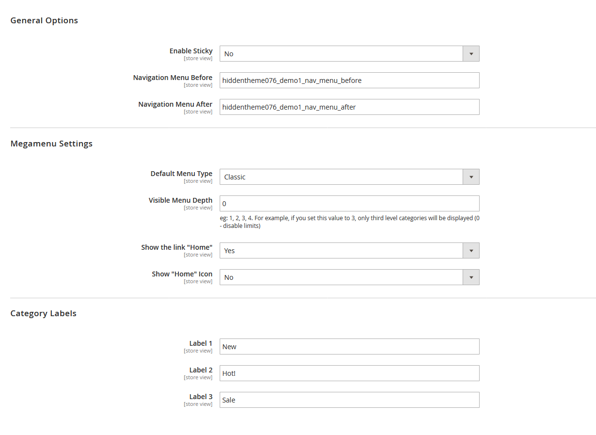 HandTool - Menu Configuration