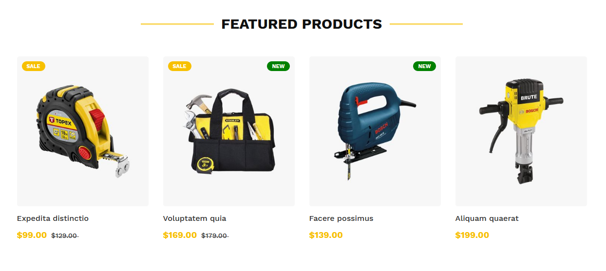 HandTool - Homepag Featured Product Widget